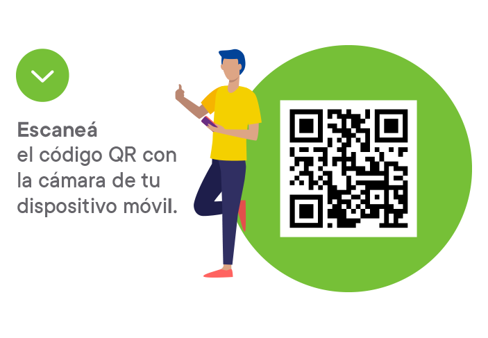 Escaneá el código QR con la cámara de tu dispositivo móvil